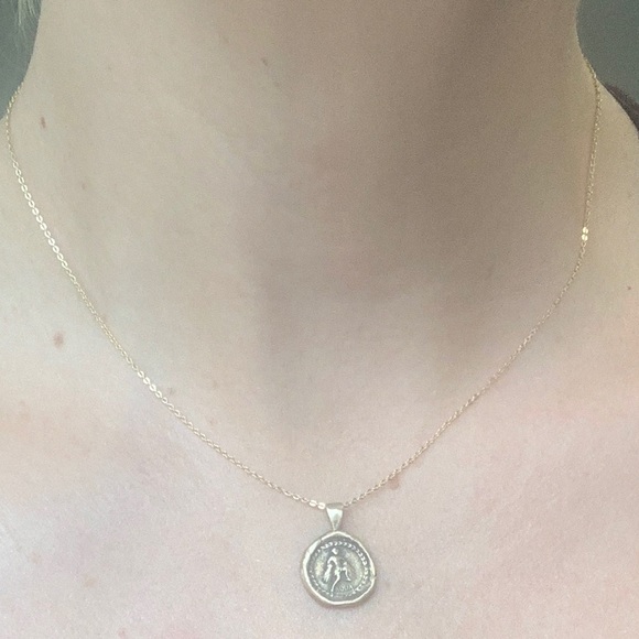 Handmade ancient style wax seal Aquarius ♒️ necklace - Picture 3 of 13